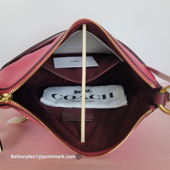 COACH Chaise Colorblocked Pebbled Leather Crossbody- Confetti Pink Multi 🎈$195. - Picture 12 of 16